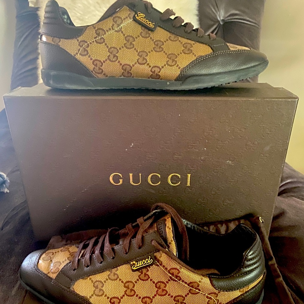Gucci Beige Ebony/Cocoa Sneakers